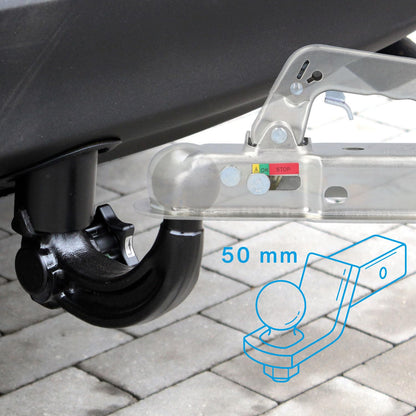 Towing ball coupling up to 750 kg for square tube/60mm