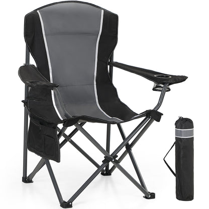 HIGH POINT SPORTS Folding Camping Chair up to 160kg Camping Seat Foldable Chair with Cup Holders Foldable Camping Chair Fishing Chair Foldable.