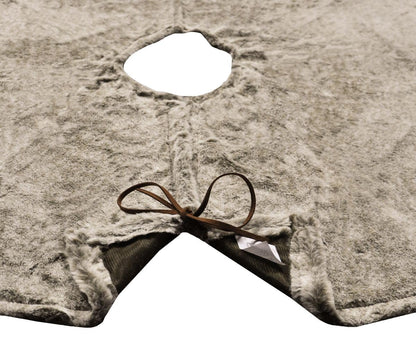 JACK Cozy Christmas Tree Skirt Round Ø 120cm, Tree Skirt Christmas Tree Base, Color: Taupe
