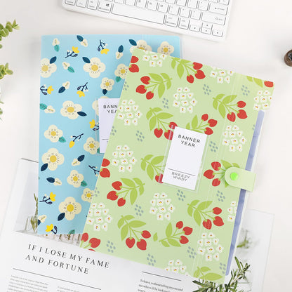 KONVINIT document folder for A4 documents, expandable with organized compartments and labels. Ideal for school, home, work, or office. Set of 2.