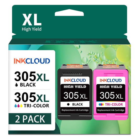 305 XL ink cartridges replacement for HP 305 printer cartridges XL set 305XL black and color for DeskJet 2700 2710 2720 DeskJet Plus 4110 4120 Envy 6010 6020 Envy Pro 6400 6430