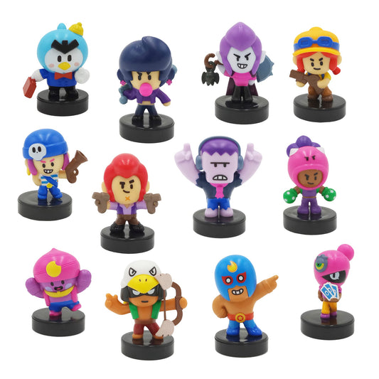 Brawl Stars Pack with 15 Character collection - Tara, multiplayer fighting game figure, characters with base (64116505)