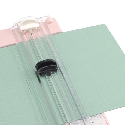 Vaessen Creative 2207-110 Paper Trimmer for cutting and scoring straight lines on A3, A4, and smaller paper sizes, Pink, for scrapbooking and card making, 15.2 x 30.5 cm