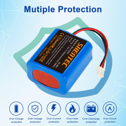 Shentec 7.2V 4500mAh NI-MH Replacement Battery for iRobot Braava Battery 380 380T 390 390T Mint 5200 5200B 5200C