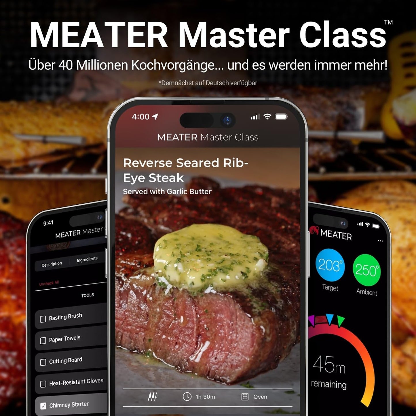 MEATER Pro / 2 Plus: The Next Generation Smart Meat Thermometer | Heat-resistant up to 550°C | Long-range, 100% waterproof, Multi-sensor Technology | Kitchen, BBQ, and Grill