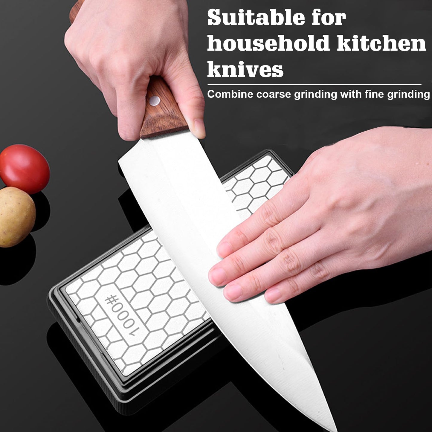 5 Piece Diamond Sharpening Stones Set: 200/400/600/1000/2000 grit diamond sharpening stone, diamond knife sharpener plate, diamond sharpening stones for kitchen tools outdoor use