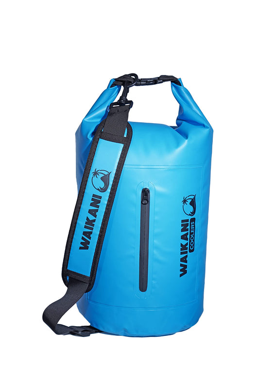 WAIKANI Cooler Dry Bag - Dry bag cooler, waterproof cooler backpack, water resistant bag, rolltop bag, cooler bag - 15L blue