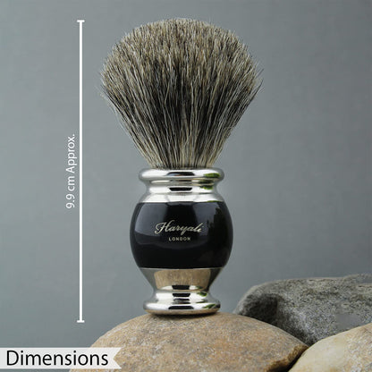 Haryali London Shaving Set - 5 piece shaving set - double edge safety razor - Super Badger shaving brush - shaving soap - shaving bowl - high quality black set - Razor set
