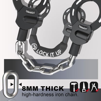 Mezelon E Scooter Lock 8mm | Bike Lock | High Security Locks | U-Lock | Heavy Duty Locks for E Scooters/Bikes/E-Bikes/Motorcycles
