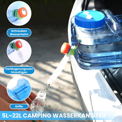 Umikk 5L-22L camping water canister, water container with tap, portable drinking water canister, water tank for camping with handles, BPA-free water canister, for outdoor travel home drinking water storage bucket