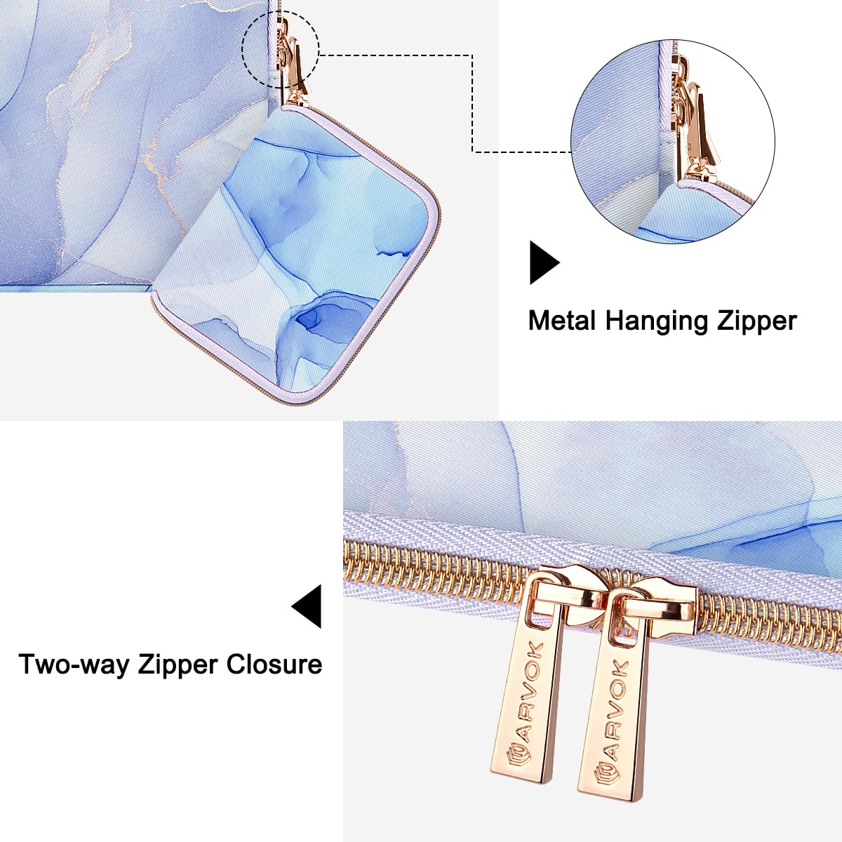 ARVOK Laptop Sleeve for MacBook Air 13 M3 M2 M1 2024 2023-2012, MacBook Pro 14/13 M4 M3 M2 M1, Sleeve Case for 13 Inch Surface Laptop, MateBook D14, Lenovo Dell