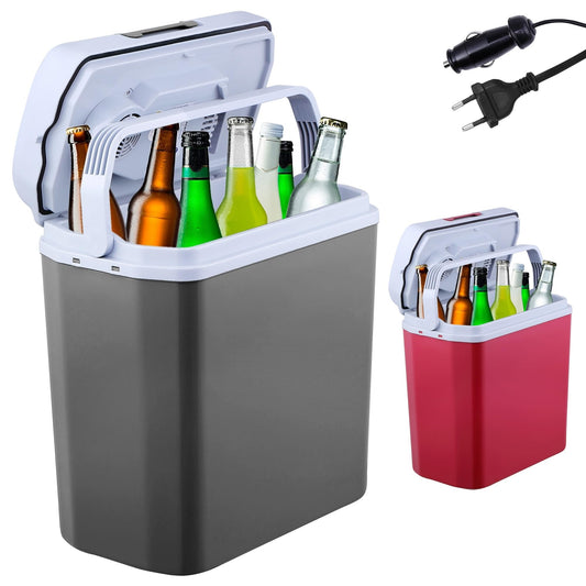 Arebos thermoelectric cool box 20 L with ECO mode | Electric cool and warm box | 12/230 V for car and socket | Mini fridge anthracite