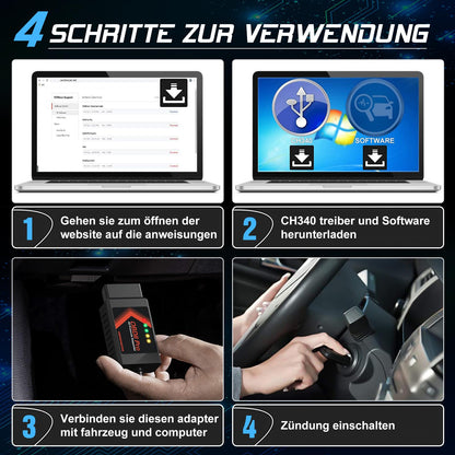 [Pro] FORScan ELMconfig OBD2 Scanner Diagnostic Tool for Windows, Auto diagnosis Coding Tool with automatic (MS/HS) CAN switch for Ford Lincoln Mazda Mercury series vehicles