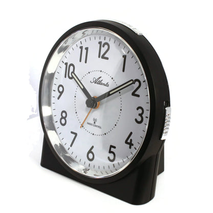 Atlanta Big Analog Alarm Clock with Light Snooze Crescendo Numbers - 1843/7 (Black)