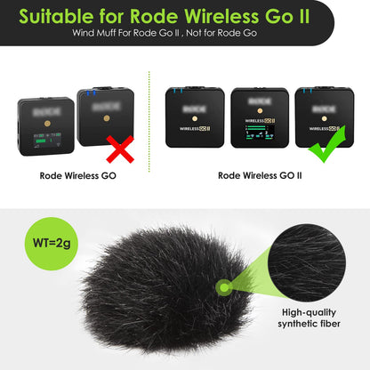 Interview Go Handheld Adapter for Rode Wireless Go 2, handheld adapter with 2 wind muffs compatible for Rode Wireless Go II by YOUSHARES.