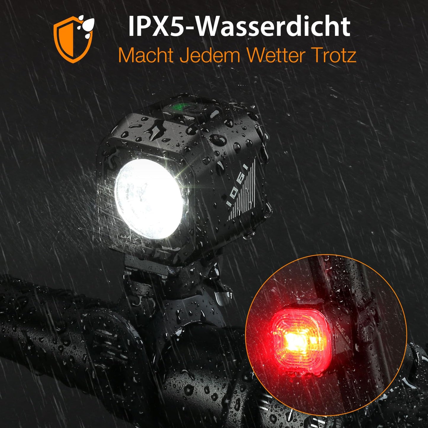 Tavaler Bike Light Set USB Rechargeable | StVZO Approved Bike Light Set | IPX5 Waterproof Bike Light Set LED | Front Bike Light | Rear Bike Light & Bike Tail Light