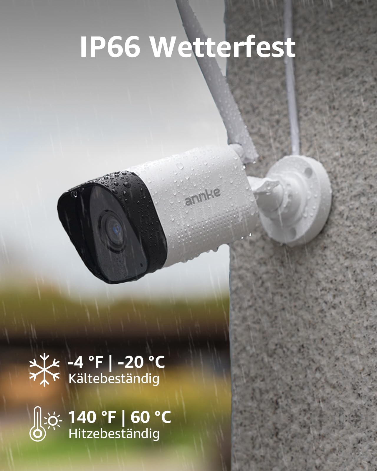 ANNKE 3MP WiFi Surveillance Camera Set Outdoor, 16CH 4K NVR with 4X 3MP WiFi Camera, Video Surveillance with 1TB HDD, Person Detection, 2-Way Audio, 30M Night Vision, IP66, Compatible with Alexa