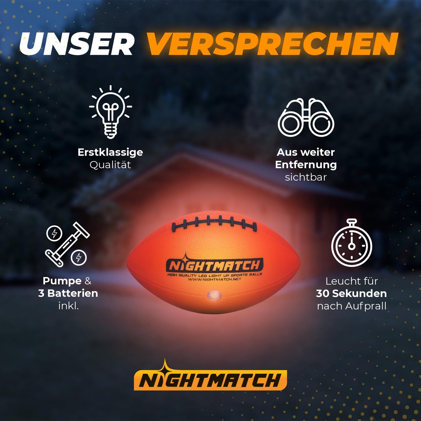 NIGHTMATCH LED Light-Up American Football (LB08-EU)