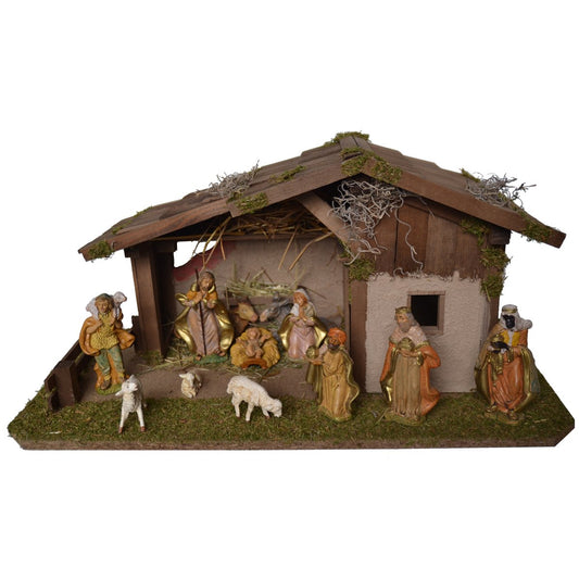 Alfred Kolbe Nativity 1410/13 Wooden nativity scene for 11-13 cm figures 59 x 30 x 29cm