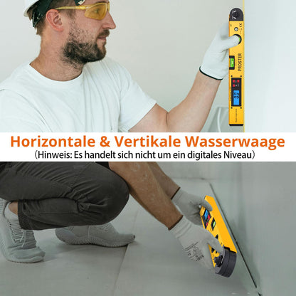 Angle Finder 0-225° Digital Angle Gauge 400mm/16 Inch Angle Ruler with Battery and LCD Backlight Horizontal & Vertical Spirit Level Angle Measurement Detector for Construction Technology