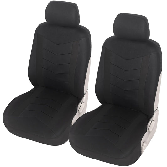 Upgrade4cars car seat covers set for the front seats in black | Car protectors universal black car seat cover for summer and winter | Car accessories for interior | Gifts for women and men