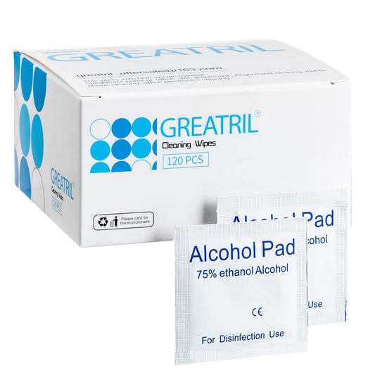 240 pieces of cleaning wipes small size 6 cm x 6 cm - Greatril Alco cleaning wipes with travel size for hearing aids/on-the-go/mobile phone/iPad/mouse/door handle/glasses/tablet/computer/laptop.