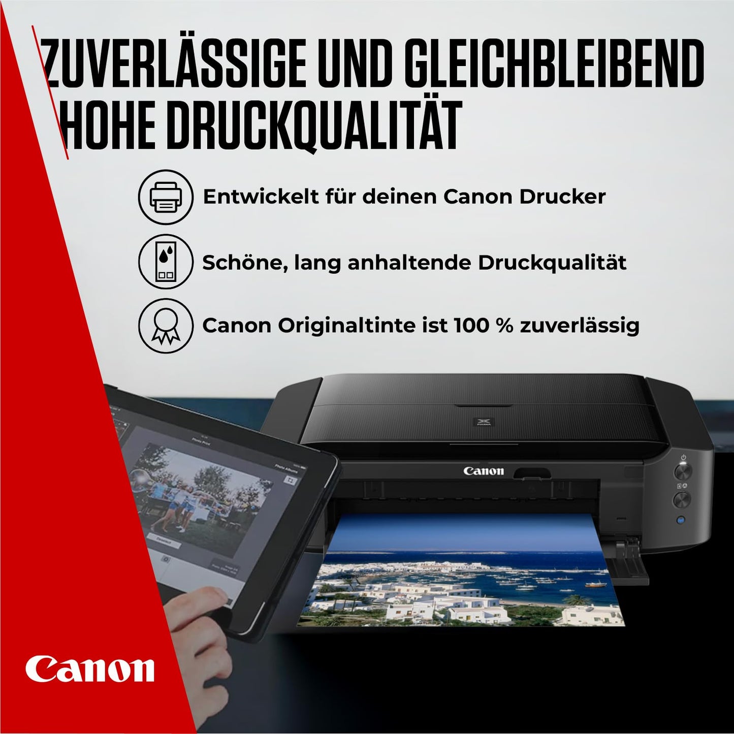 Canon ink cartridges & paper multipack - PG-575/CL-576 Original printer cartridges 2 pack (1 x black, 1 x color) & 4x6 photo paper (50 sheets)