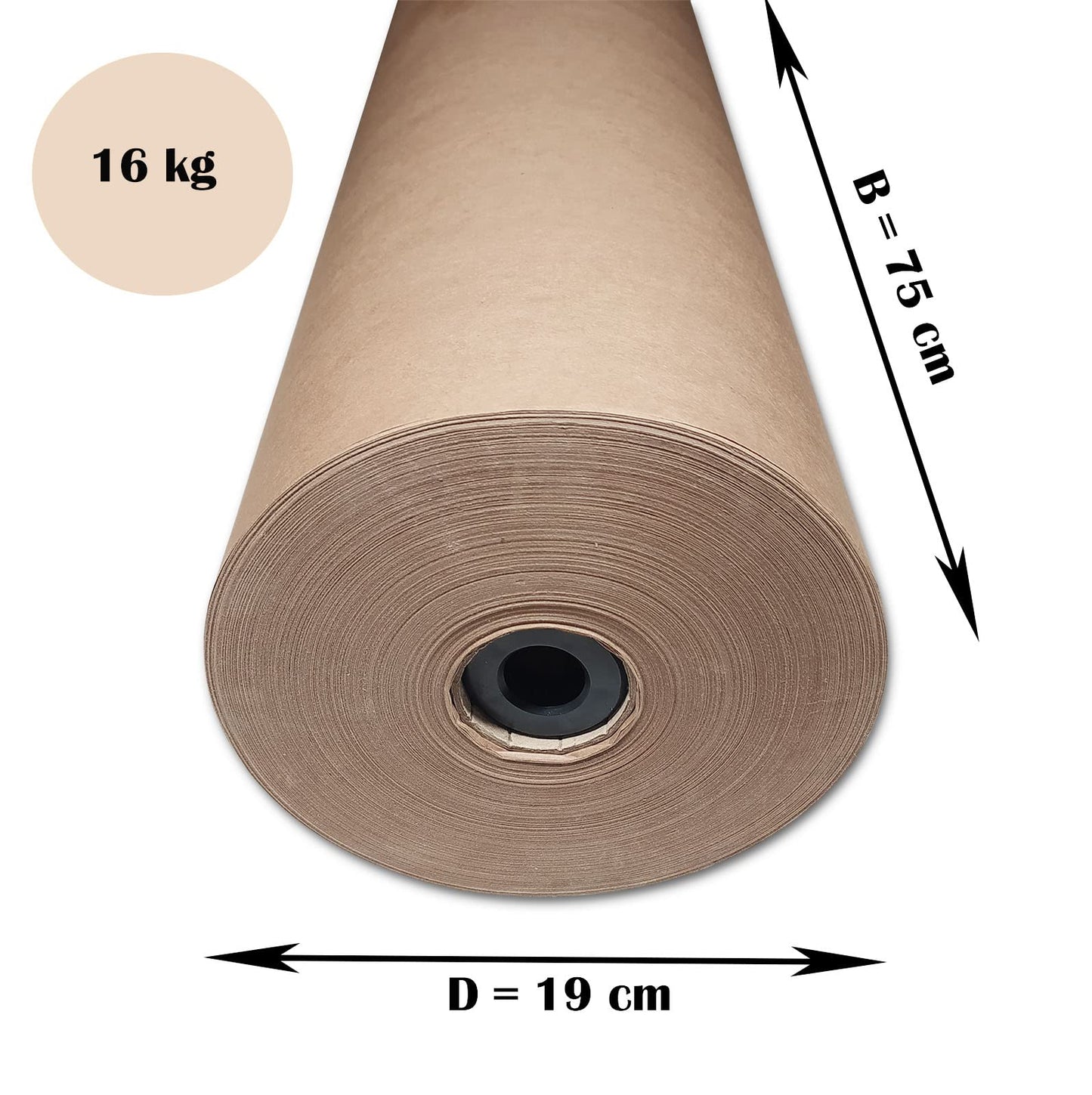 Packaging kraft paper 70gsm wrapping paper 75 cm x 300 m on roll | brown paper | gift wrap | packaging material