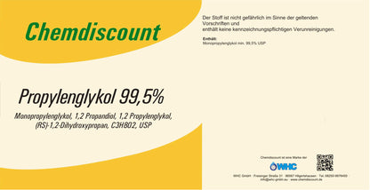 5 liters (approximately 11.39 lbs) of 99.5% pharmaceutical grade USP propylene glycol.