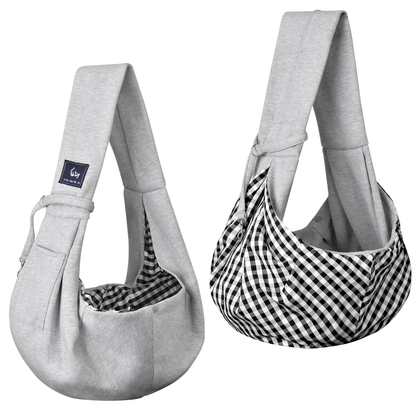 CUBY Summer Sling Pet Carrier Small Dog Cat Single Shoulder Pet Bag for Traveling Dog Carrier Bag (Gray)