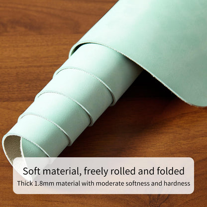 Lllunimon Large Leather Desk Pad Protector Mouse Pad PU Leather Desk Mat Large Mouse Pad Non-Slip Table Mats Mouse Mat Waterproof Writing Pad for Office and Home (Light Green, 120x60cm)