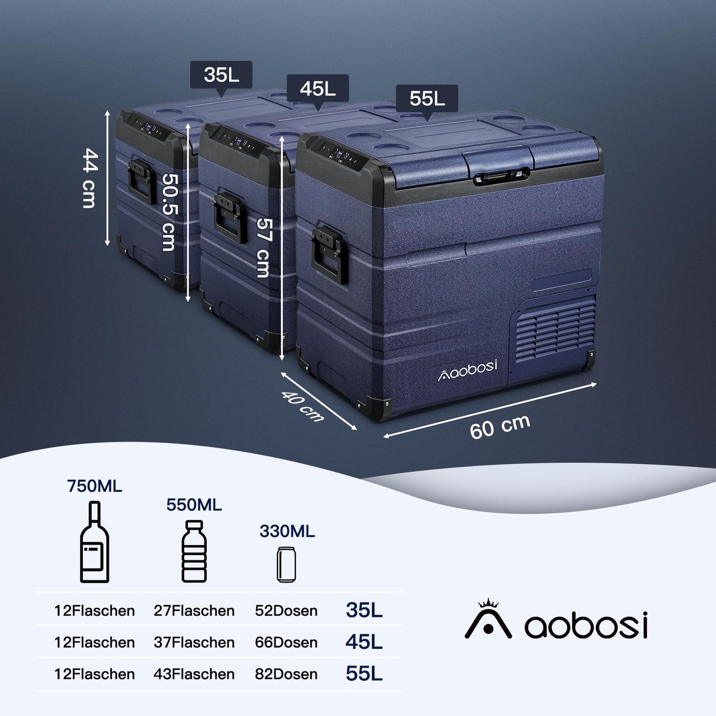 AAOBOSI cooler 12v 230v compressor
