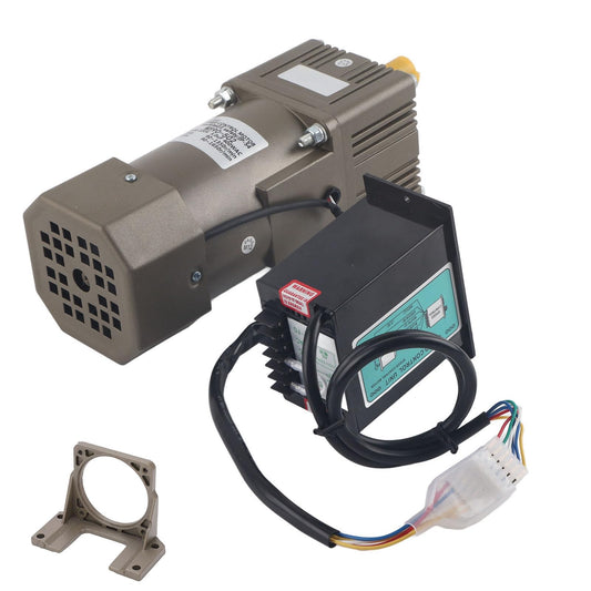 AC 220V 90W motor with adjustable speed infinitely variable frequency converter motor with gear controller and bracket (50K)