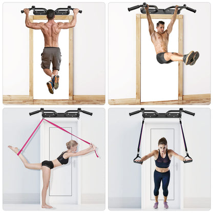 Kipika pull-up bar for wall mounting in home gyms. Suitable for various strength exercises. Supports up to 200 kg. Can also be used in doorways.