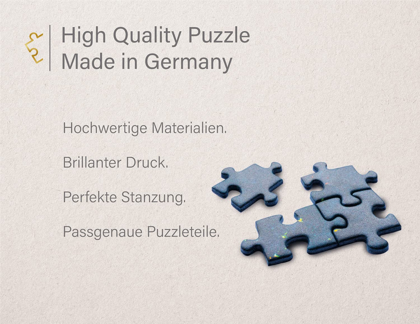 Ulmer Puzzle Forge - Puzzle "Allgäu" - Original 1000 piece cow design - Portrait of the cow as a stylish animal portrait photo - Puzzle quality Made in Germany.