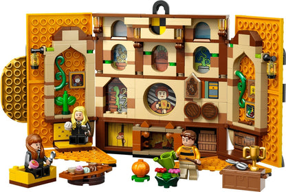 Lego 5-piece set: 76409 Gryffindor House Banner, 76410 Slytherin House Banner, 76411 Ravenclaw House Banner, 76412 Hufflepuff House Banner, & 30392 Hermione's Desk