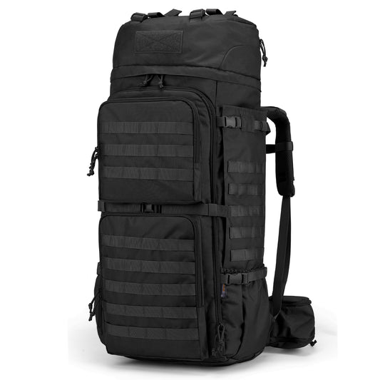Mardingtop 75L Tactical Backpack with Rain Cover, MOLLE System Hiking Backpack Large Capacity Outdoor Backpack for Trekking, Hiking, and Camping.