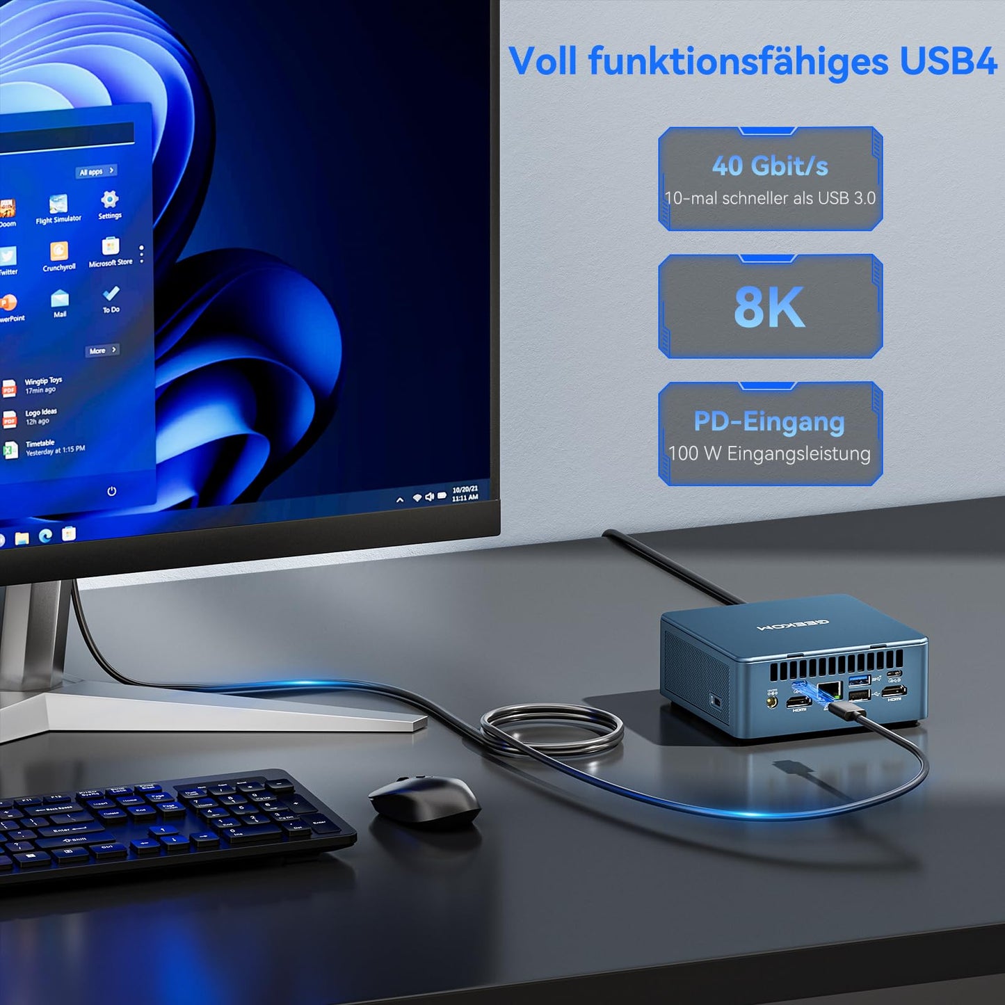 GEEKOM Mini PC IT12 with Intel i5-12450H, Windows 11 Pro Mini Computer, 16GB RAM & 512GB SSD, 8K Quad-Display | 6X USB | SD card slot | Compact desktop PC for home office