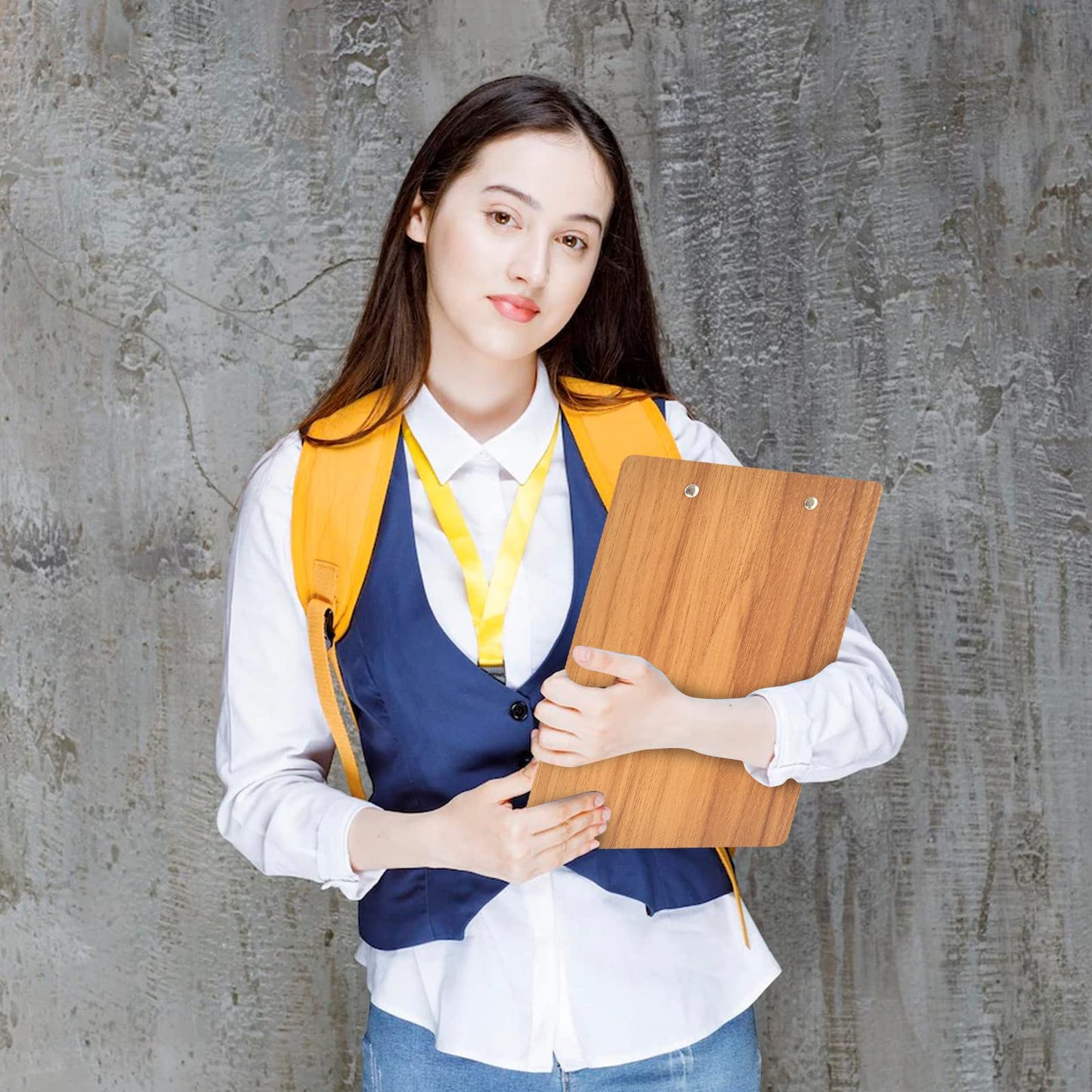 6 pieces of wooden A4 cherry wood clipboards for home, school, office.