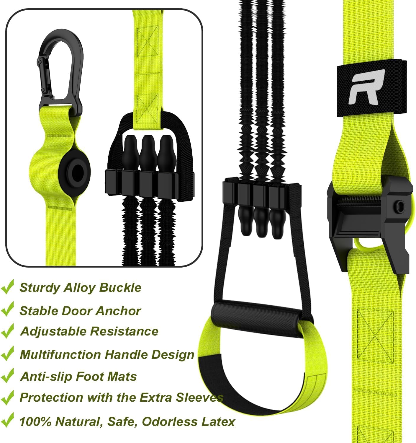RHINOSPORT Pull-Up Fitness bands - Chin-up band - Pull Up Assist Bands - Pull Up Chin-up aid - Chin-up bands - Resistance bands