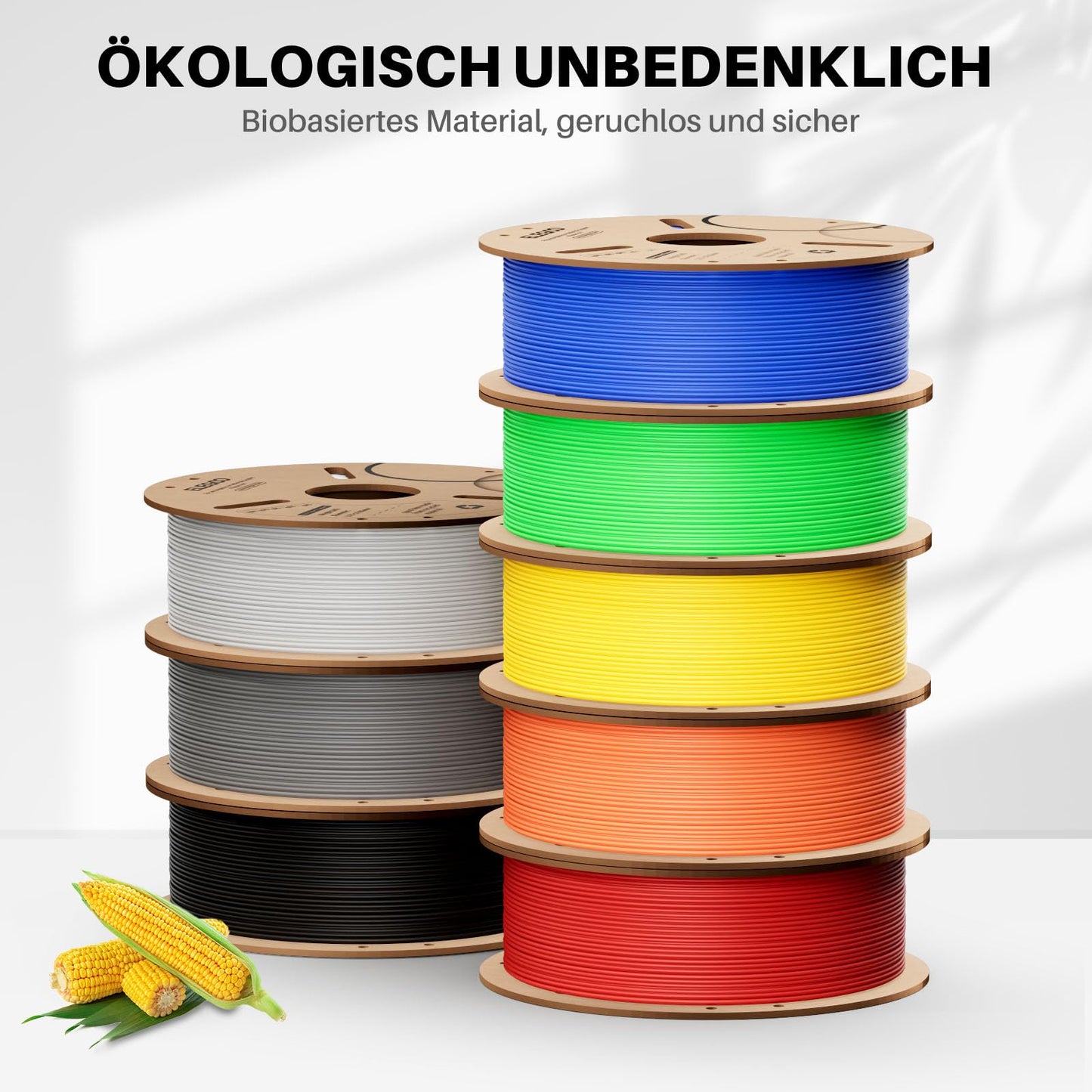 ELEGOO PLA+ Filament 1.75mm Red 1KG, PLA Plus 3D Printer Filament, Tougher and Stronger Filament-3D Printing Materials, Dimensional Accuracy +/-0.02mm, Compatible with Most 3D Printers (1KG/Spool, 2.2lbs)