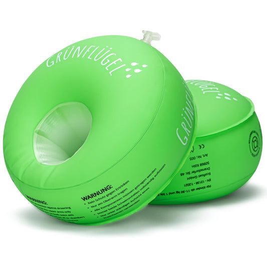 Green Wing Arm Floats for ages 1 and up - Safe & Skin-friendly & No phthalates I 11-30 Kg I Round arm floats Swim flotation device for babies 1 year old Children 2 years old Kids 3-6 years old