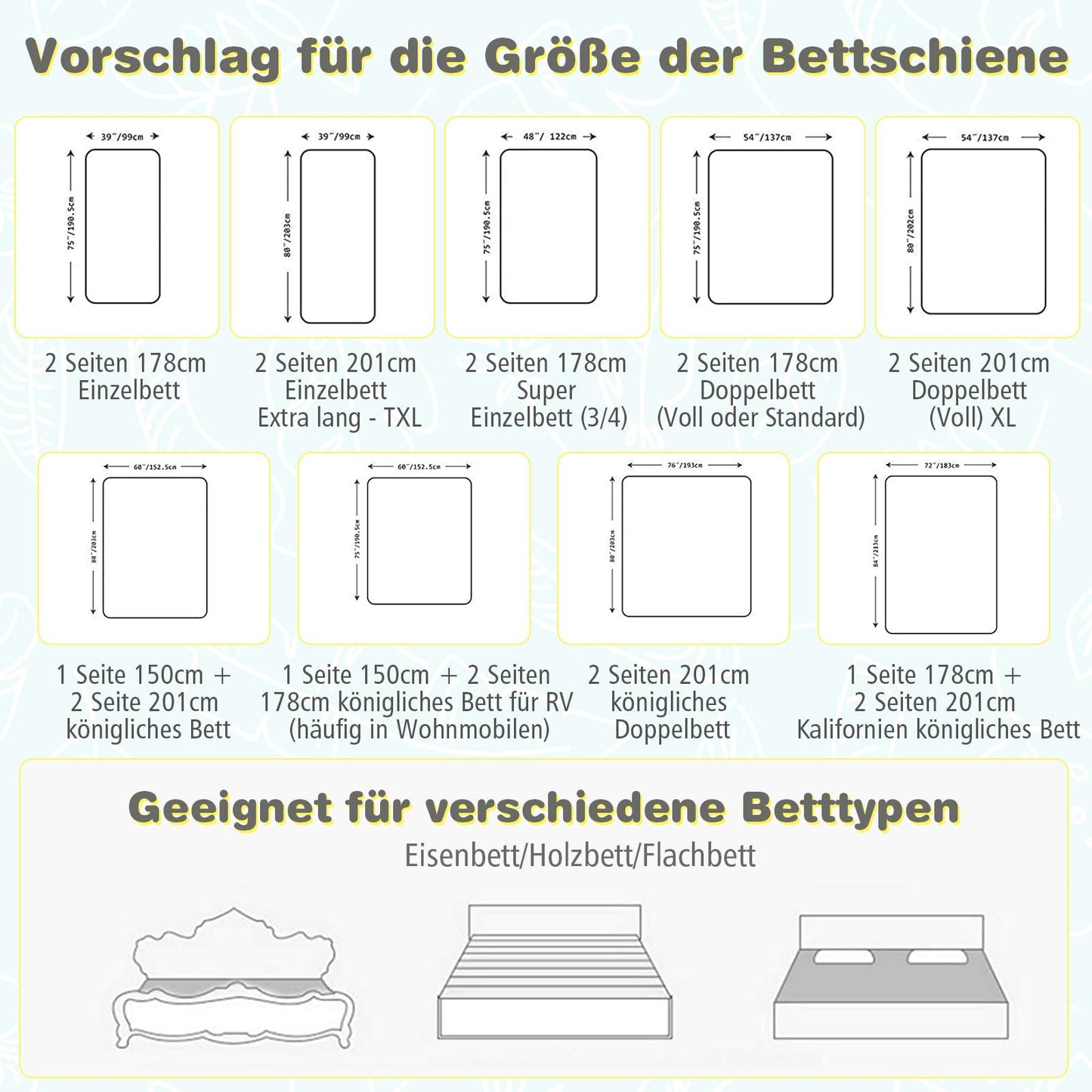 COSTWAY bed rail 175 cm, bed guardrail lockable with 24 adjustable heights & side pocket, fall protection bed & box spring bed for baby & toddlers (175cm, blue)