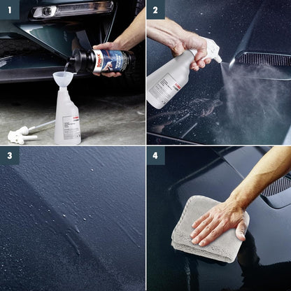 SONAX PROFILINE Waterspot Remover (1 Liter) is a water spot remover for dried lime/water spots on all exterior vehicle surfaces, Item No. 02753000.