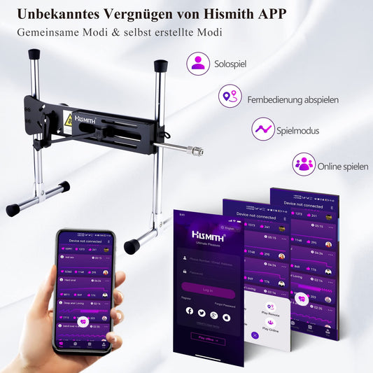 Hismith fuck machine, sex machine with dildo, love machine with APP remote control, sex machine for women men, sex toy.