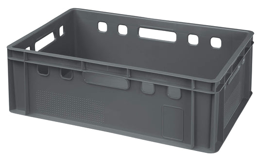 5 pieces of E2 crates 60x40x20 meat crate storage crate butcher crate in gray