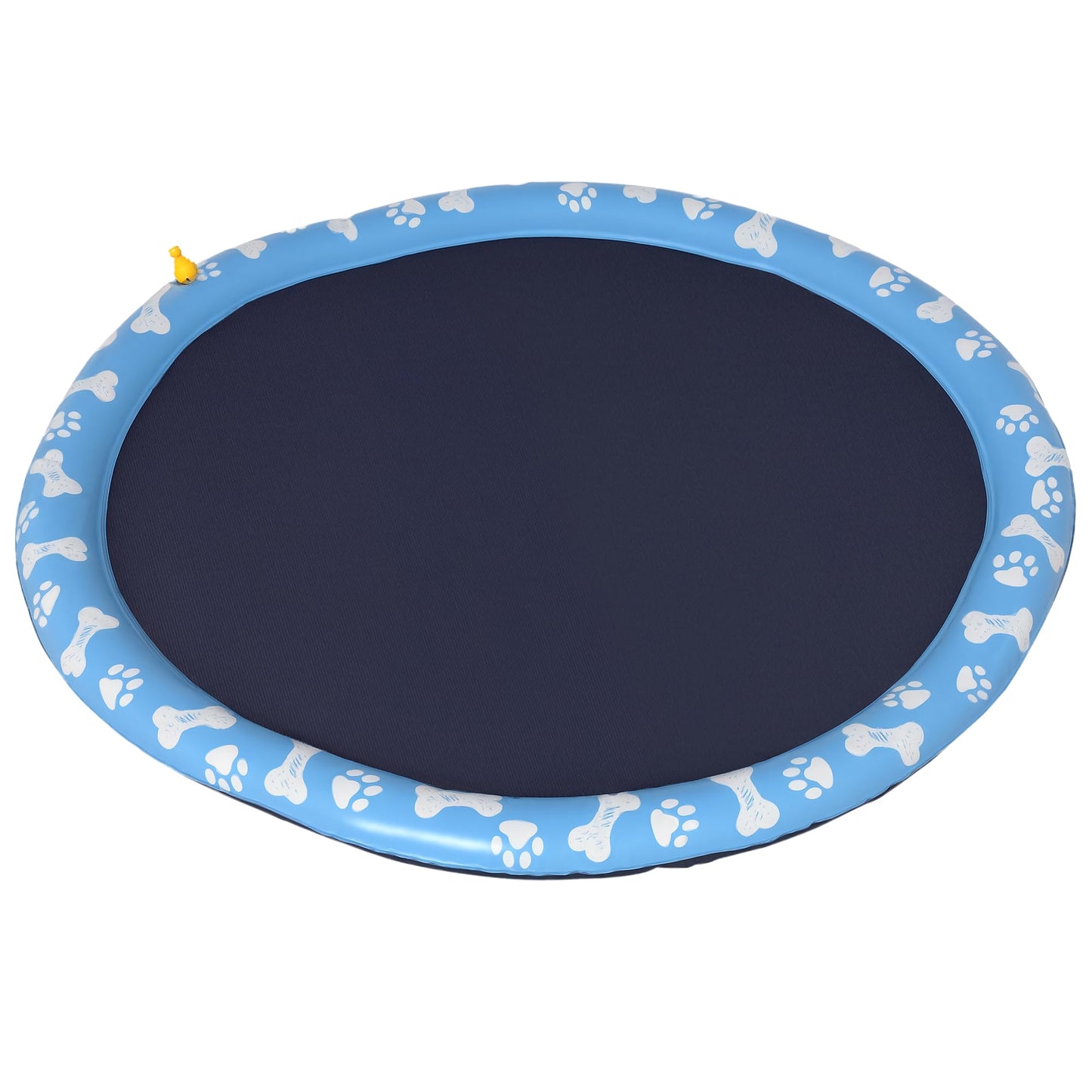 PawHut 170cm sprinkler mat inflatable splash pad non-slip water play mat water mat play pool water sprinkler dog pool for pets summer garden.