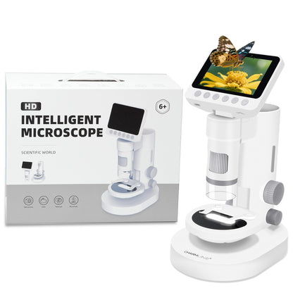 Digital microscope for kids, 100X-1000X magnification, portable microscope for children with photo and video recording, includes 32GB SD card, suitable for kids aged 6 and up.