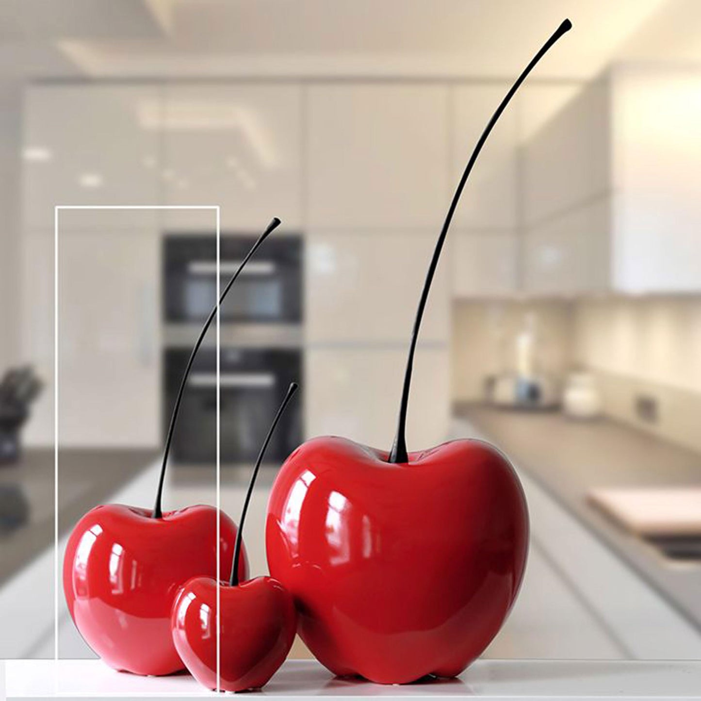 SID Casablanca 36407 Decorative Figure Cherry Passion, Ceramic, Red, 60 x 25 cm