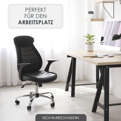 SMITHWORK Office Chair Mat Various Sizes - Floor Protection Mat for Desk Chair Non-Slip in Milk White | Made in Germany (120x120)
